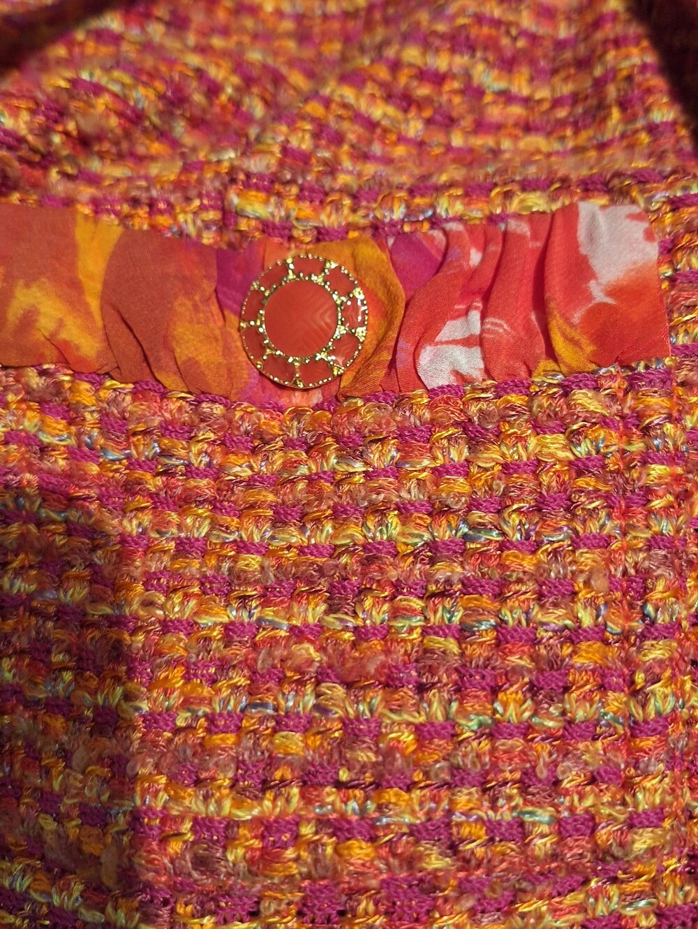 St. John Poppy Multi Color Blazer - Picture 3 of 5